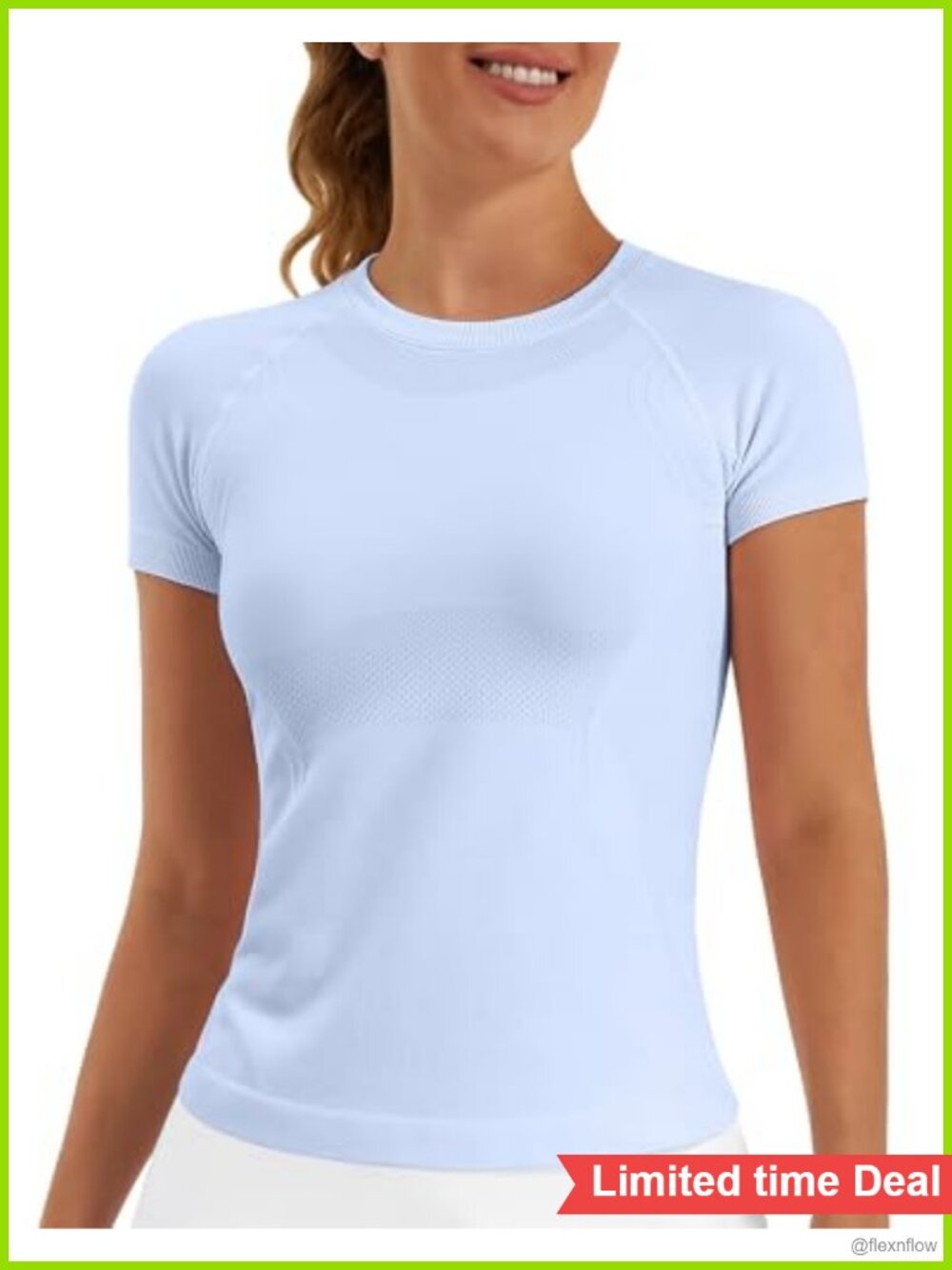 Women's Seamless Short Sleeve Workout Top Slim Fit Breathable Gym Tee